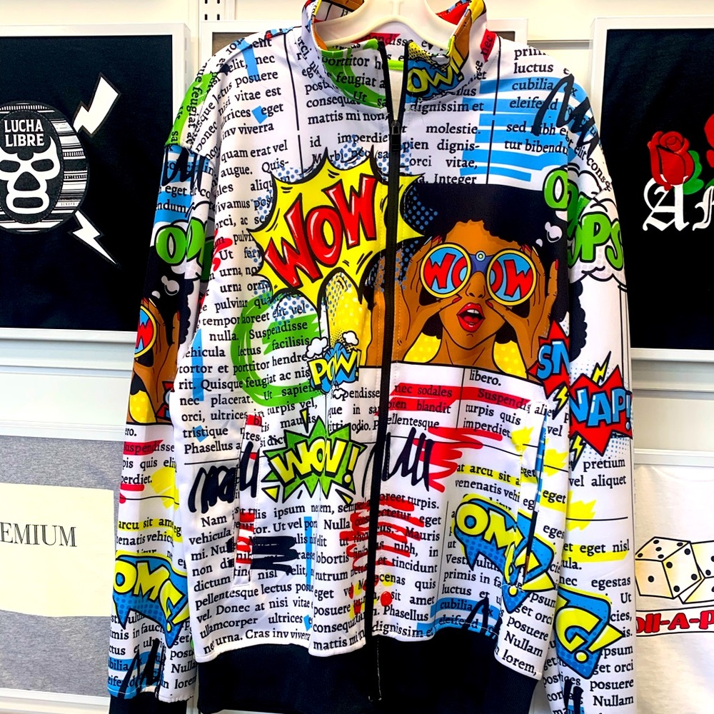 Graffiti jacket too match w pants on my page available 🔥🔥🔥unisex